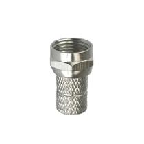 Conector F Coaxial Macho RG6 Crimpar Foxlux Rosqueável