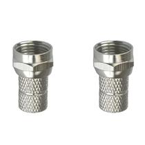 Conector F Coaxial Macho RG6 Crimpar Foxlux Rosqueável