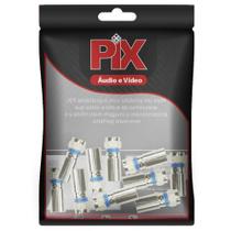 Conector f compressao rg-6 - a prova de agua c 10 - Pix