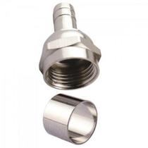 Conector F para Cabo RGC59 com Anel Latão GENÉRICO - CEM / 100 Conector F para Cabo RGC59 com Anel Latão GENÉRICO - CEM / 100