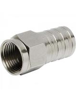 Conector F Tipo Barril Para Crimpar RG59 CONF0006 Níquel...