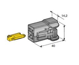 Conector Fêmea 2 Vias TMA 3 unidades s/ Terminais Conector Fêmea 2 Vias TMA 3 unidades s/ Terminais