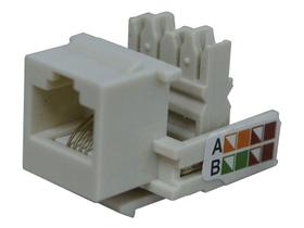 Conector Fêmea RJ11 CAT3 8x4 Hikari - Conjunto 10 Peças