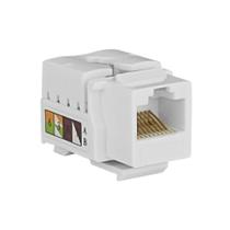 Conector Fêmea Rj45 CAT6 T568A/B Keystone Branco Etherlink