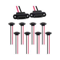 Conector Fêmea USB-C Tipo-C 2 Pinos SMD SMT Com Porta De Carregamento E Interface De Furo Para