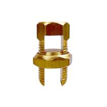 Conector Fendido Latão Para Cabos 10mm Parafuso Split Bolt