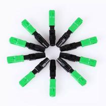 Conector Fibra Optica Sc/apc 2 Flex 100un + Gabarito