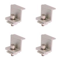 Conector Fixador Grampo Final Painel Solar 30mm Prisioneiro final inicial End cap em Alumínio estrutura de energia solar kit 4 unidades