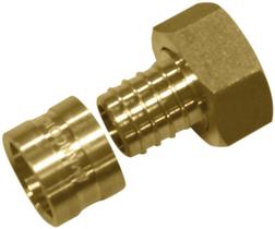 Conector Fixo Fêmea 16X1/2, 20X1/2 E 20X3/4 para Água Metálico PEX COD: 97500, 97501 E 97502