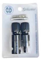Conector Fotovoltaico MC4 Stäubli (Macho/Fêmea) Preto - Alta Resistência e Durabilidade