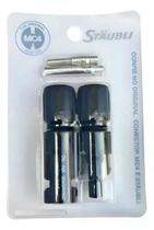 Conector Fotovoltaico Mc4 Staubli macho femea Preto