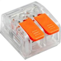 Conector Frontec Emenda 2 Polos - 4Mm - 32A. Pacote Com 20 Pecas - F32412/20
