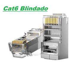 Conector Giga Blindado Rj45 Cat6 - Pacote C/ 100 Atacado