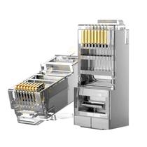 Conector Giga Blindado Rj45 Cat6 - Pacote C/ 200 Atacado Conector Giga Blindado Rj45 Cat6 - Pacote C/ 200 Atacado