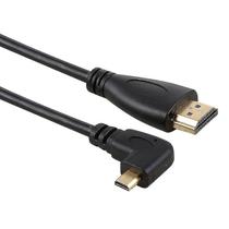 Conector HDMI 4K 50cm - Adaptador Macho para Micro HDMI Banhado a Ouro (Ângulo Reto)