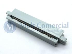 Conector Header com Fixacão para Flat Cable IDC - 40 Vias - DS1015-40MN2A - Connfly