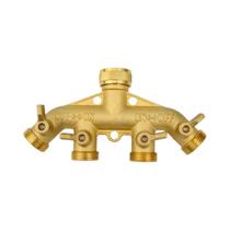 Conector Hexagonal De Latão Reforçado Para Mangueira De Jardim Com Válvulas De Corte E Adaptador De