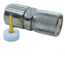 Conector iec m reto 0,6x3,7 solda - 10pçs