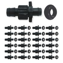 Conector Inicial 16mm Rosca+Chula c/ Vedação p/ Sistemas de Irrigação-Kit 50und