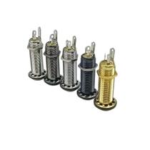 Conector Jack De Latão 6.35mm Para Guitarra E Baixo, Plugue De Entrada/Saída Estéreo De 1/4 De