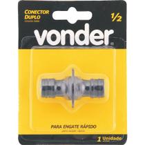 Conector jardim duplo união 1/2" plástico - Vonder