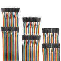 Conector Jumper Dupont - 120 Peças (40pinos) - Fio Multicolorido - Macho/Fêmea