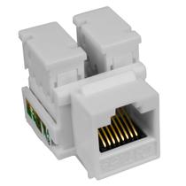 Conector Keystone Cat5e RJ45 Fêmea para Redes de Cabeamento Estruturado de Internet Branco Conector Keystone Cat5e RJ45 Fêmea para Redes de Cabeamento Estruturado de Internet Branco