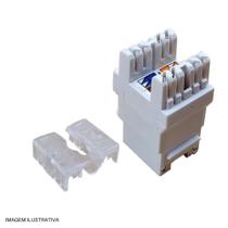 Conector Keystone Fêmea Modular Jack Rj45 Cat6 8 Pino