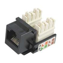 Conector (Keystone jack) RJ45 fêmea CAT5E preto (pacote com 10 unid) cod 456