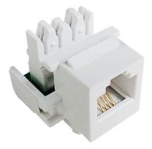 Conector Keystone RJ11 Fêmea Cat3 Para Cabeamento de Telefonia Branco