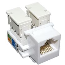 Conector Keystone RJ45 Cat5e Branco Fêmea