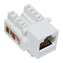 Conector Keystone RJ45 Cat6 8 vias Branco Fêmea