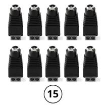 Conector Kit 15 Plug Adaptador P4 Macho Conex1000 Intelbras Pacote Cftv Cameras Vigilancia