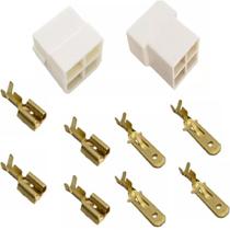 Conector kit 4 vias macho/femea 6.3mm c/ terminal dsc1830 Conector kit 4 vias macho/femea 6.3mm c/ terminal dsc1830