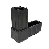 Conector L preto para estruturas de metalon e alumínio de 1" (25 mm) Pct com 10 unds
