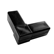 Conector L preto para estruturas de placas e cavaletes Pct com 10 unds