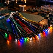 Conector LED Alto Brilho Colorido Para Projetos Eletrônicos Artesanato E Maquetes