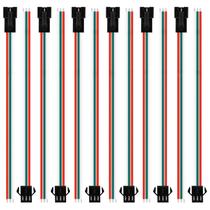 Conector LED VISDOLL JST SM, 3 pinos, 15 cm, fio 20AWG, x30 pares Conector LED VISDOLL JST SM, 3 pinos, 15 cm, fio 20AWG, x30 pares