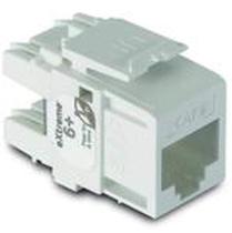 Conector Leviton Extreme 6+ CAT 6 Pack com 25 Unidades Branco Conector Leviton Extreme 6+ CAT 6 Pack com 25 Unidades Branco