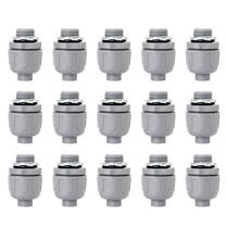 Conector líquido hermético Feotech 3/4 polegadas, pacote com 15, PVC 180