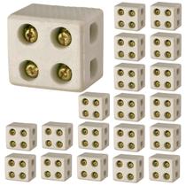 Conector louça porcelana Bipolar fios até 6mm caixa com 20un Conector louça porcelana Bipolar fios até 6mm caixa com 20un