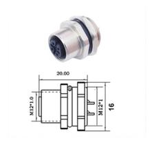 Conector M12 4 Pinos Femea Painel Com Cabo Injetado 50cm Conector M12 4 Pinos Femea Painel Com Cabo Injetado 50cm