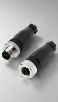 Conector M12 5 Pinos Macho/Fêmea Reto PG7 Preto Kit 2un