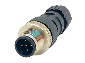 Conector M12 à Prova D'Água Macho 5 Vias - MB12MAAFF05ST