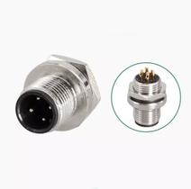 Conector m12 painel 4 pinos macho Conector m12 painel 4 pinos macho