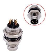 Conector m8 painel 4 pinos macho Conector m8 painel 4 pinos macho
