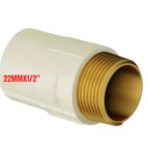 Conector Macho Aquatherm Soldável CPVC Bege Para Canos Tubo De Água Quente 22mmx1/2 Polegadas Tigre