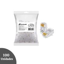 Conector Macho Cat6e Rj45 Fortrek Pacote C/ 100 Unidades