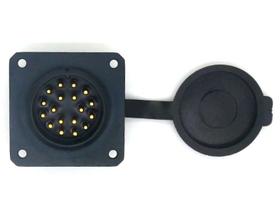 Conector Macho para Painel com Base Quadrada 18 vias - JAB/P18P - Melro