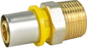 Conector Macho Pex Gás Prensar Emmeti 16x1/2